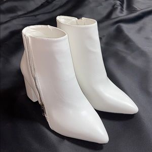 Wild Diva white ankle boots